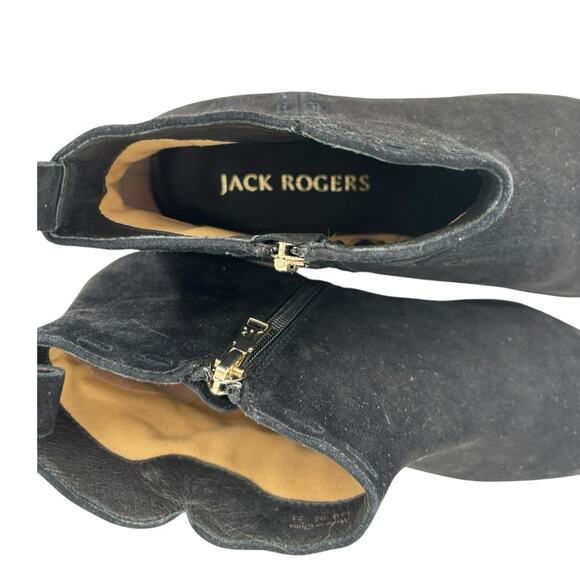 Jack Rogers Rollins Cord Ankle Bootie Chelsea Black Suede Size 10 Womens New - Picture 6 of 10